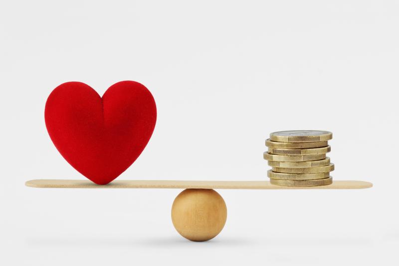 Heart vs coins
