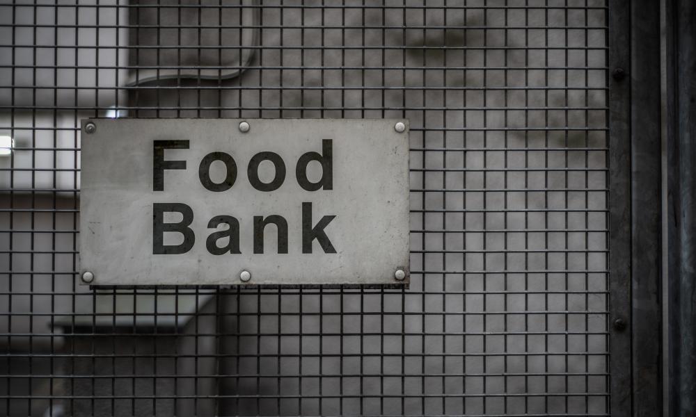 Food bank sign