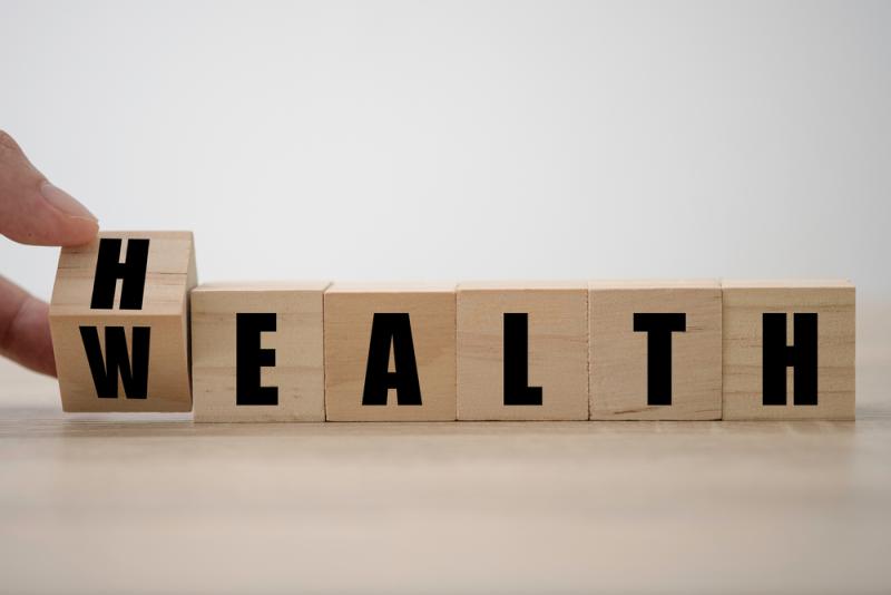 Wealth/ Health letter blocks
